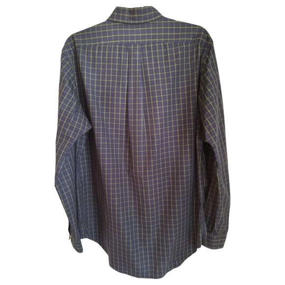 Ralph Lauren Classic Fit Button Down Shirt Men's Size 15.5 Blue Plaid Lng Sleeve - Picture 12 of 14